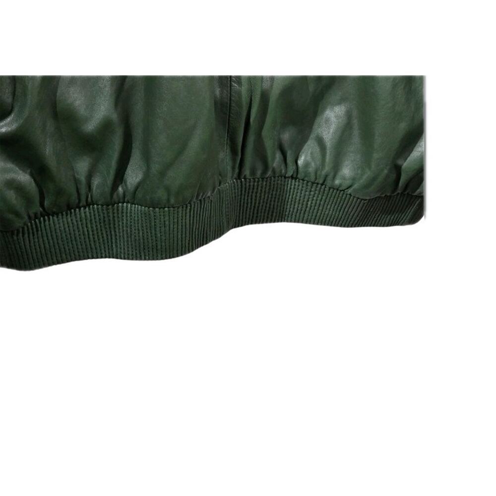 Vintage Rocco Tuscani Italian Lambskin Leather Bomber Jacket XXL 58in - Picture 7 of 16